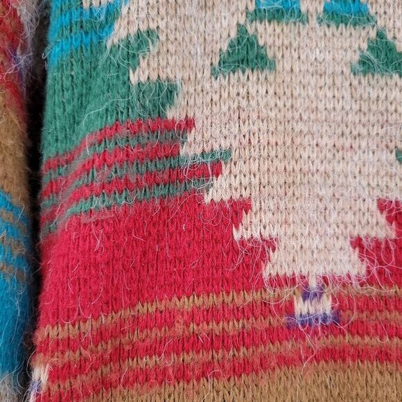 Vintage Angora Blend Southwestern Aztec Sweater - Picture 4 of 9